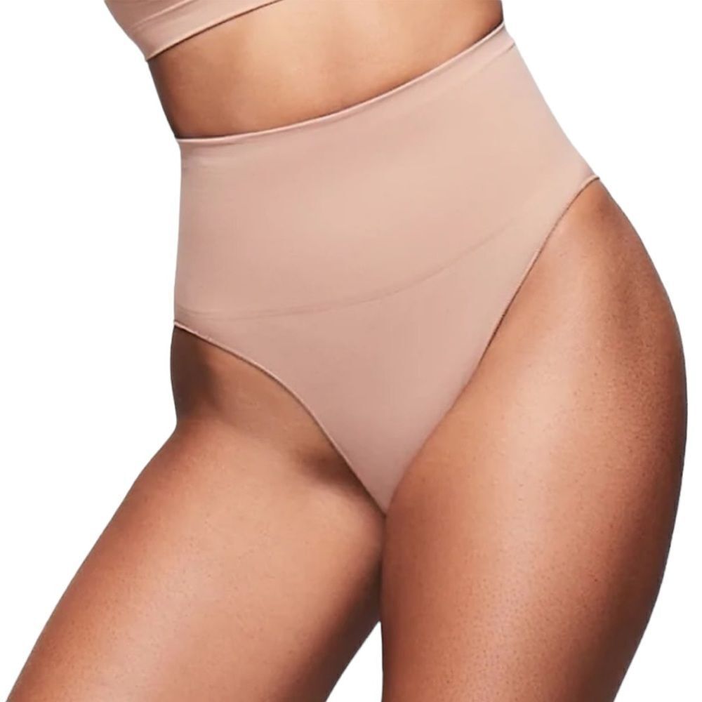 SKIMS Core Control Mid Waist Shaping Brief ShapeWear In Clay Nude